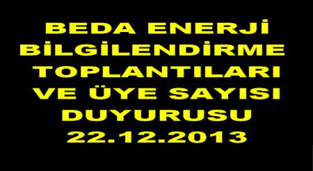 BİLGİLENDİRME VE ÜYE SAYISI DUYURUSU