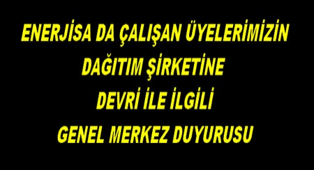 ENERJİSA NIN DEVRİ İLE İLGİLİ