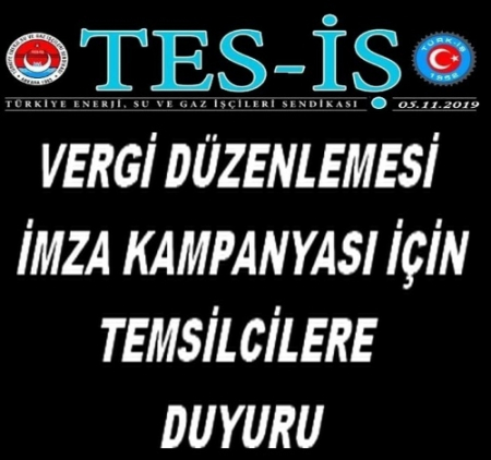 VERGİ İLE İLGİLİ İMZA KAMPANYASI