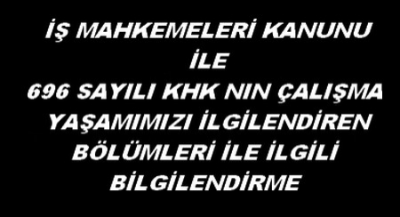 GENEL MERKEZ BİLGİLENDİRME