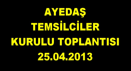 AYEDAŞ TEMSİLCİLER KURULU