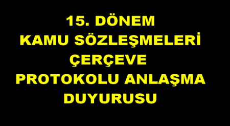 15.DÖNEM KAMU ÇERÇEVE PROTOKOLU