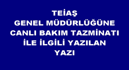 TEİAŞ A YAZILAN YAZI