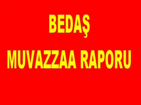 BEDAŞ MUVAZAA RAPORU