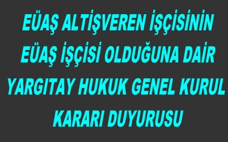 ALT İŞVERENDE ÇALIŞAN ÜYEMİZİN ASIL İŞVERENİN İŞÇİSİ OLDUĞU