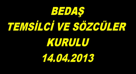 BEDAŞ TEMSİLCİLER VE SÖZCÜLER  KURULU