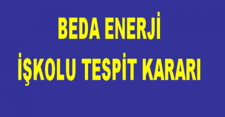 BEDA ENERJİ İŞKOLU TESPİT KARARI