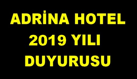 ADRİNA 2019 DUYURUSU