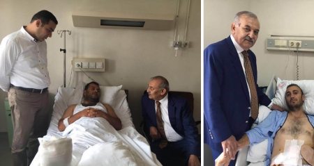 ŞAHİN'DEN YARALILARA ZİYARET