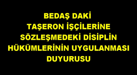 BEDAŞ A YAZILAN YAZI