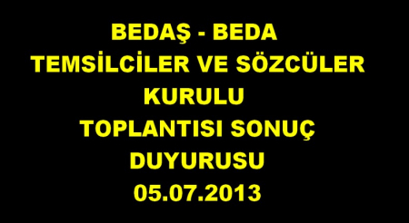 BEDAŞ-BEDA TEMSİLCİLER KURULU