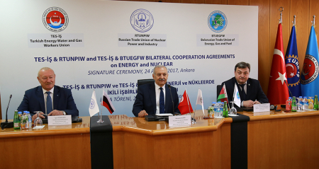 TES-İŞ İLE RUSYA NÜKLEER ENERJİ SENDİKASI VE BELARUS ENERJİ SENDİKASI ARASINDA İKİLİ İŞBİRLİĞİ ANLAŞMALARI İMZALANDI