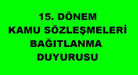 15. DÖNEM KAMU SÖZ.BAĞITLANMA DUYURUSU