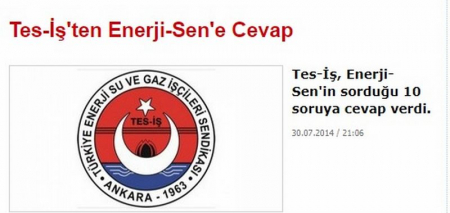 TES - İŞ DEN ENERJİSEN E CEVAP
