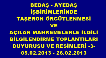 BEDAŞ - AYEDAŞ BİLGİLENDİRME -3-