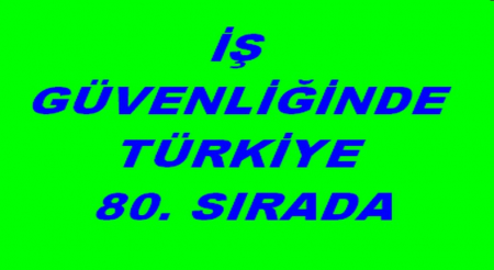 İŞ GÜVENLİĞİNDE TÜRKİYE 80. SIRADA