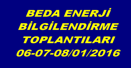 BEDA BİLGİLENDİRME TOPLANTILARI