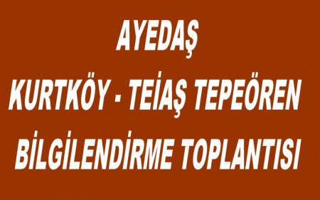 AYEDAŞ KURTKÖY - TEİAŞ TEPEÖREN BİLGİLENDİRME TOPLANTISI