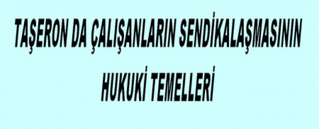 TAŞERON ÖRGÜTLENMESİNİN HUKUKİ TEMELLERİ