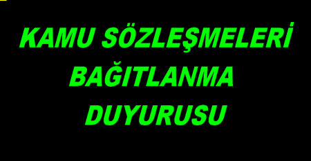 KAMU SÖZLEŞME İMZALAMA DUYURUSU