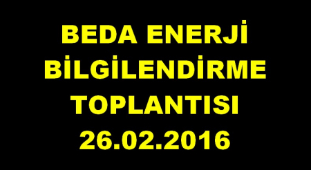 BEDA BİLGİLENDİRME TOPLANTISI