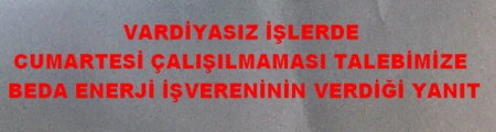 CUMARTESİ ÇALIŞMAMA