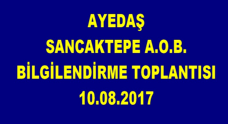 AYEDAŞ SANCAKTEPE BİLGİLENDİRME TOPLANTISI