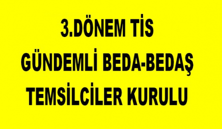 TİS GÜNDEMLİ BEDA-BEDAŞ TEMSİLCİLER KURULU