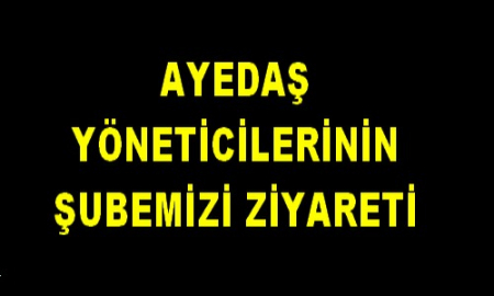 AYEDAŞ YÖNETİCİLERİNİN ZİYARETİ