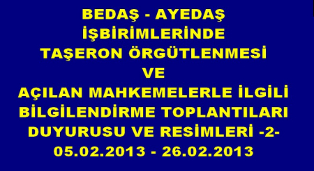 BEDAŞ - AYEDAŞ BİLGİLENDİRME -2-