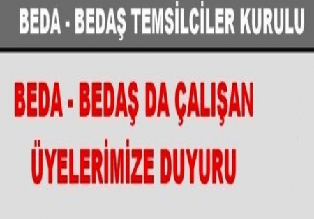 BEDA BEDAŞ TEMSİLCİLER KURULU