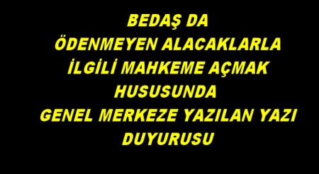MAHKEME İLE İLGİLİ DUYURU