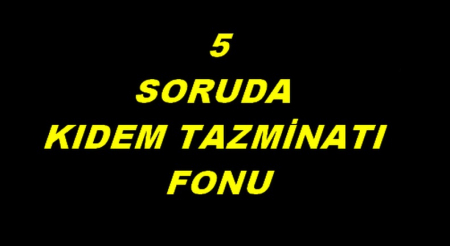 5 SORUDA KIDEM TAZMİNATI FONU
