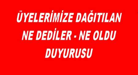 NE DEDİLER NE OLDU BROŞÜRÜ