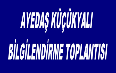AYEDAŞ KÜÇÜKYALI BİLGİLENDİRME TOPLANTISI