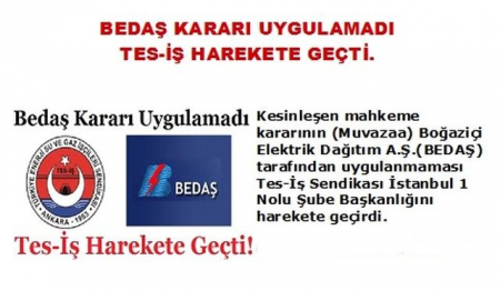 TES - İŞ HAREKETE GEÇTİ