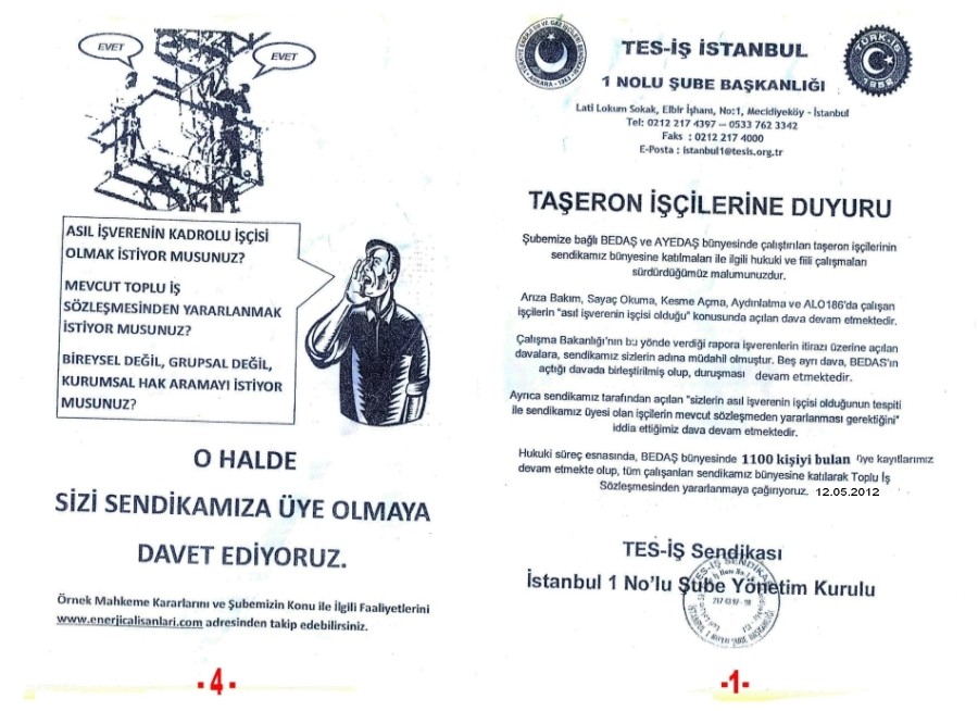 ÜYE OLMAYA ÇAĞRI BROŞÜRÜ
