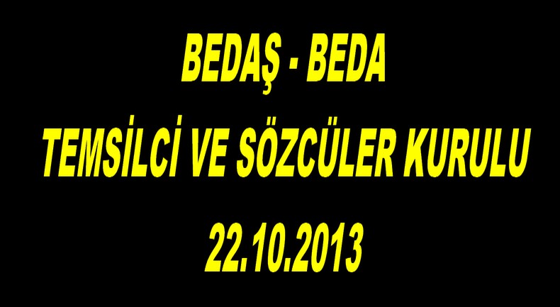 BEDAŞ - BEDA TEMSİLCİ SÖZCÜ KURULU