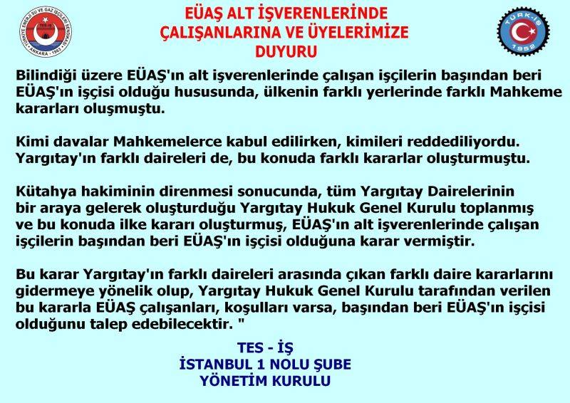 YARGITAY HUKUK GENEL KURUL KARARI