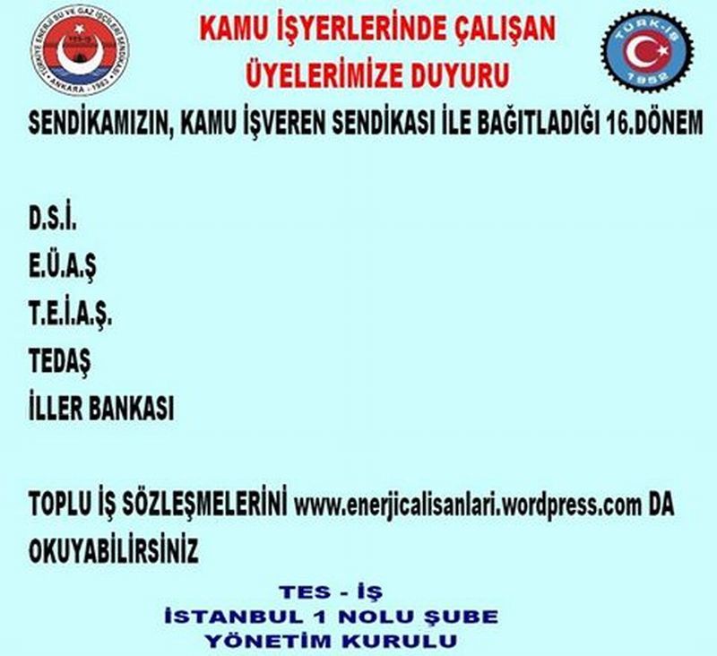 KAMU SÖZLEŞMELERİ METNİ