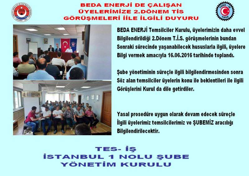 BEDA ENERJİ TEMSİLCİLER KURULU