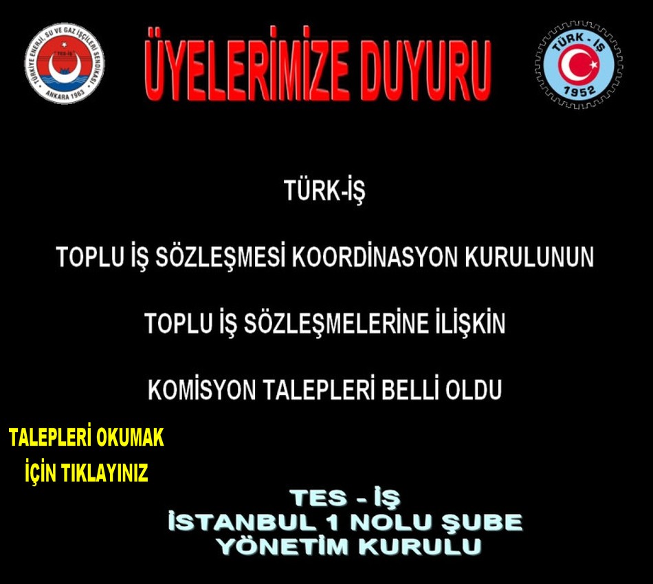 KOMİSYON TALEPLERİ