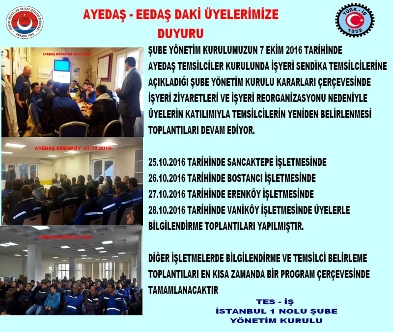 AYEDAŞ BİLGİLENDİRME