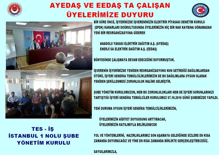 AYEDAŞ EEDAŞ DA BİLGİLENDİRME TOPLANTISI