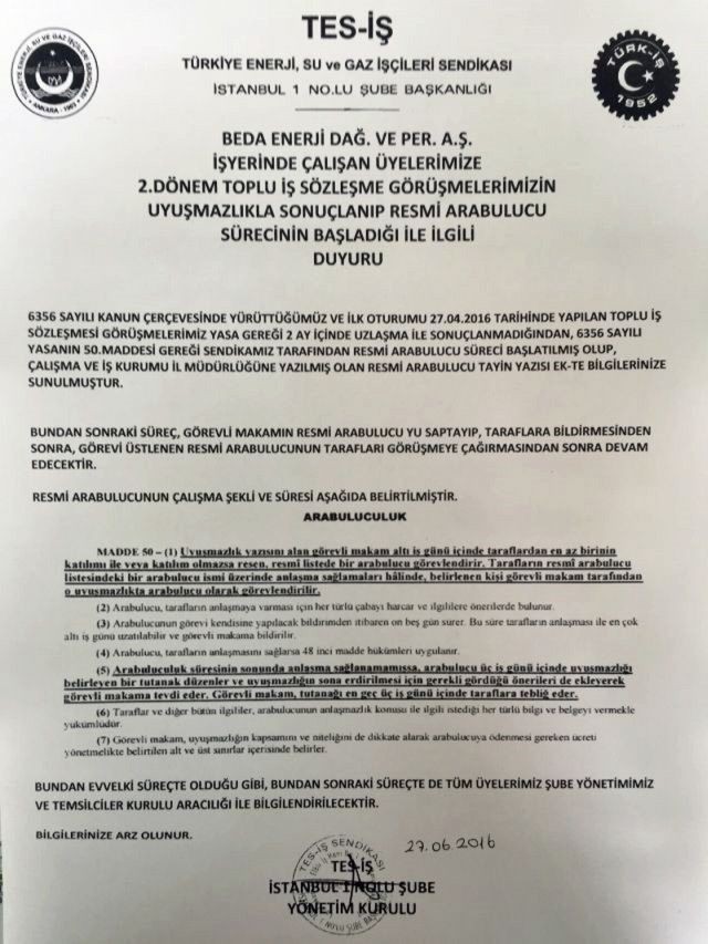 ARABULUCU DUYURUSU