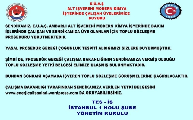 YETKİ DUYURUSU