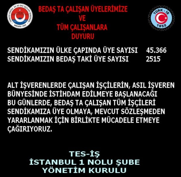 İSTATİSTİK DUYURUSU