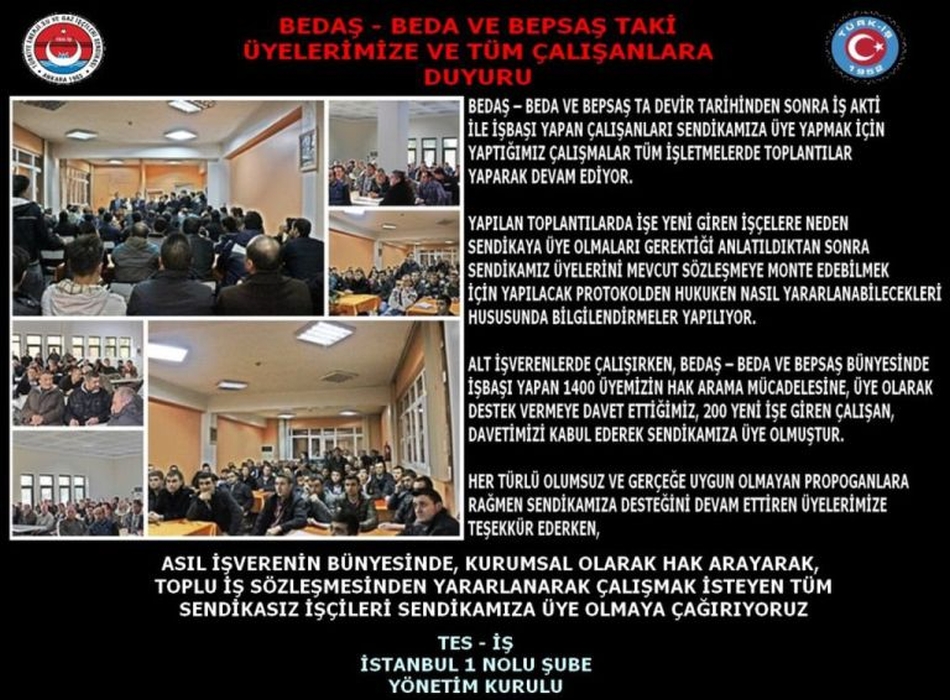 ÜYE SAYISI DUYURUSU