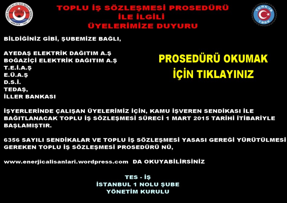 TOPLU SÖZLEŞME PROSEDÜRÜ