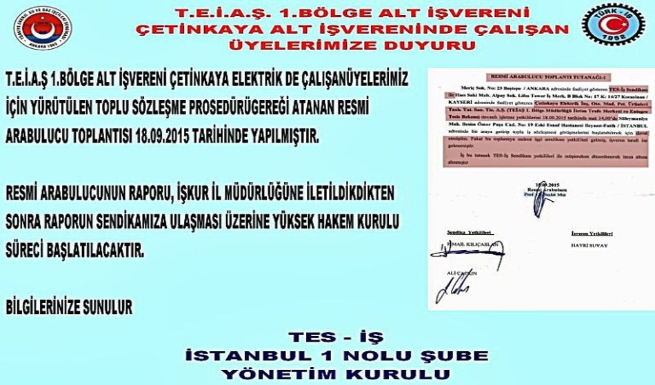 ÇETİNKAYA ARABULUCU